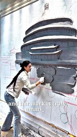 This women is a professional artist😱 #beautiful #art #funny #song #music #painting #oilpainting #omg