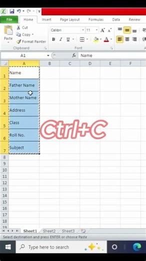 Vertical to Horizontal in Excel I How to Transpose Vertical to Horizontal file I #excel #exceltips