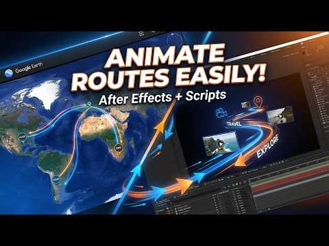 Google Earth Studio + After Effects: Route Animation (Free KML Script) & Tracking Made Easy