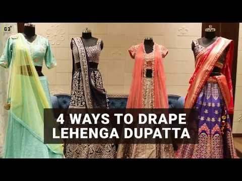 4 Ways to Wear Dupatta with Lehenga Choli for Wedding - How to