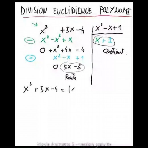 Division euclidienne de polynome