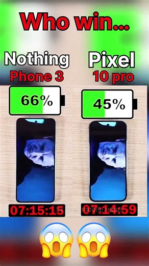 🔥 Nothing Phone 3 vs Pixel 10 Pro Battery Test – Full Drain Test Comparison 2025 🔋⚡