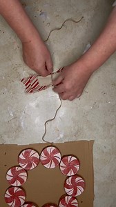 82K views · 1K reactions | I just love the way this fun, rustic peppermint candy wreath turned out! I hope you like the project and maybe give it a try. Thanks for watching! | Create with D&L | Facebook