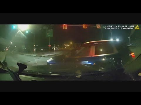 Dashcam, bodycam footage shows Akron police cruiser crashing into vehicle at nearly 70 mph