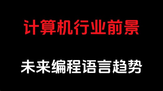 2026年计算机行业前景与未来编程语言趋势（就业难度/岗位选择/薪酬待遇/未来发展等）