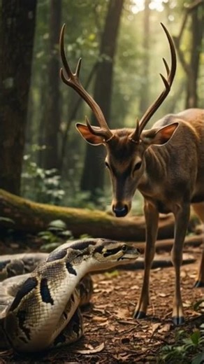Python vs Deer | Rare Forest Encounter