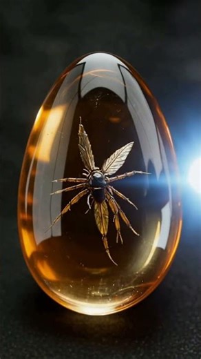 40 Million Year Old Insect Trapped Inside This Stone #amber #fossil #prehistoric