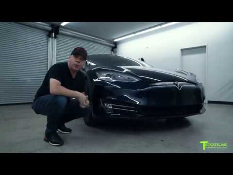 Blue 2014 Model S P85+ Facelifted to Look Like a New Model S!