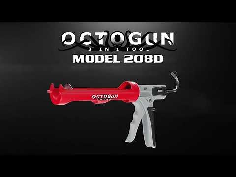 OCTOGUN 8-in-1 Caulk Gun! Model 208D w/Built in Tools