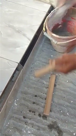 Precise tile edge finishing using simple hand tools technique