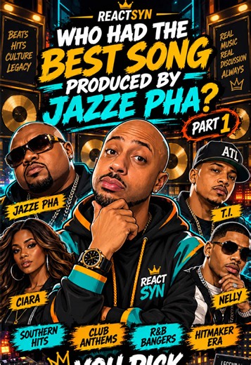 Jazze Pha’s production catalog was SERIOUS. 😮‍💨🔥 Atlanta hip-hop. Southern rap. 2000s R&B. Club classics. Hip-hop hits. Timeless records. If you grew up on 2000s hip-hop and R&B, this one might be harder than you think. Who had the BEST song produced by Jazze Pha? ONE pick. No ties. 👇🏽😂 #JazzePha #ReactSyn #HipHopTok #RnBTok #2000sHipHop