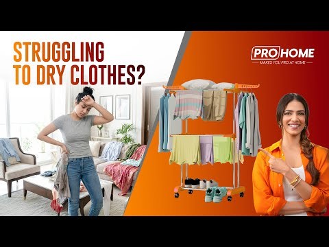 Dry Clothes in Any Weather | ProHome Clothes Drying Stand