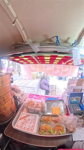 雪の中で角煮まんを売るキッチンカーVlog #キッチンカー #氷川神社 #角煮バーガー #屋台 #vlog