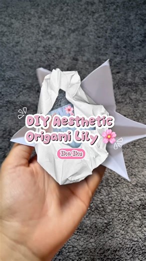 DIY Aesthetic Origami Lily 🌸 | Simple Paper Flower Decor