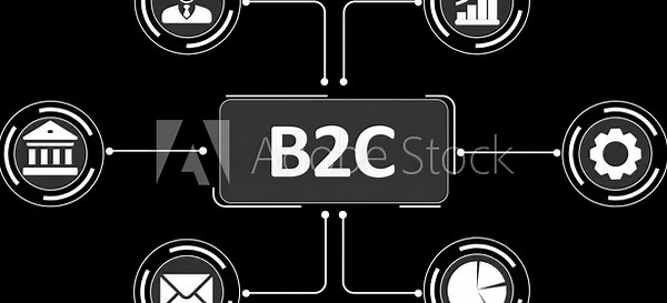 B2C strategy focus on delivery products directly to consumers. Successful B2C model enhance consumer engagement, streamline B2C logistics, Stock Video