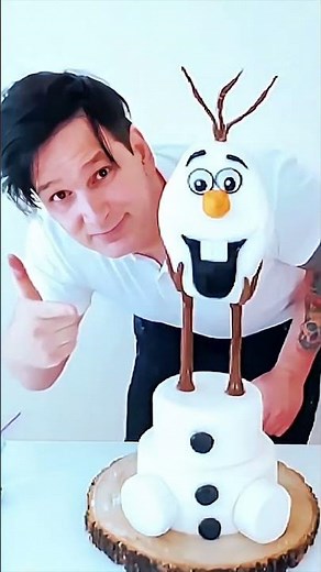 Olaf Cake Decorating Tutorial I Frozen cake decorating I Snowman Cake decorating