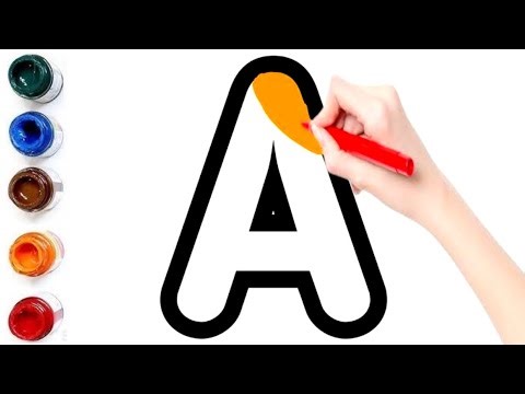 How To Learn Draw and Paint Alphabet A To Z For Kids Toddlers/Easy Drawing Alphabet ABC For Kids