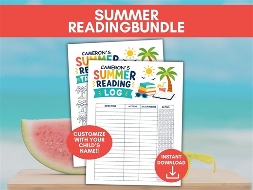 Summer Reading Log & Tracker, Kids Summer Reading Challenge, Reading Reward Ages 6 - 14, Reading Chart for Kids, Book Log, Summer Literacy - Etsy