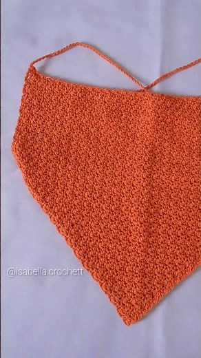 🧡You can find the tutorial for this triangle top on my YouTube channel ✨️#crochet #isabella