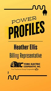 Meet Heather Ellis, our next #PowerProfiles feature from our Billing Department. Stay tuned to continue meeting the locals looking out for you! #YEC #LocalsLookingOutForYou #PowerProfiles | York Electric Cooperative, Inc.