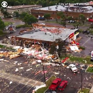 6.7K views · 57 reactions | TORNADO DAMAGE: Two EF-2 tornadoes touched down in Sioux Falls, South Dakota, last night. The tornadoes and straight-line winds caused damage to more than 30 structures, but there were no reports of serious injuries. The mayor said some of the city’s warning sirens did not go off because of “human error.” | WCAX-TV | Facebook