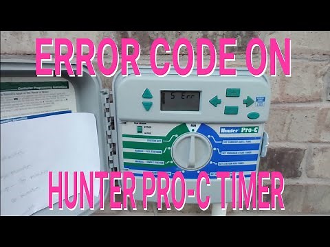 FIXING ERROR ON THE HUNTER PRO-C TIMER