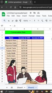 Google Sheet Tricks📊🔥Conversion Rate USD TO BDT. #msexcelformulas #DataEntry #KeyboardShortcuts #tipsandtricks #googlesheets #tips #mswordtricks #msexcel #msexceltraining #msexcelshortcutkeys #msoffice #excelhacks #exceltips #msexceltutorials #explorepage #excelshortcuts #googlesheetstips #TopFans | Excel Hacks