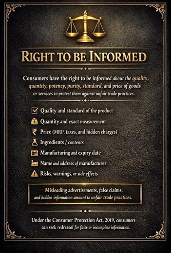 Right to Be Informed | Consumer Protection Act 2019 Explained | Know Your Rights ⚖️ #shorts