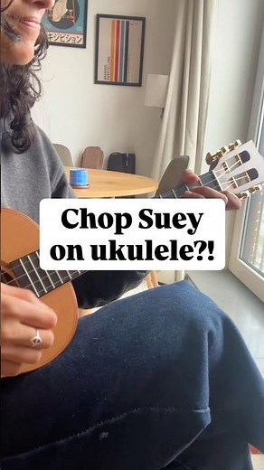 How to play Chop Suey - System Of A Down on Ukulele FAST 🎸 #shorts