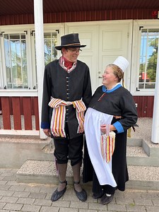 Handicraft master Veronika Isberg is demonstrating her wonderful craft, she has made the traditional Vormsi clothes both for herself and her husband. Vormsi (Swedish: Ormsö) is the fourth-largest island of Estonia, measuring 92 square kilometres (36 square miles) and a registered population of around 400. It is located in the Baltic Sea, northwest of the mainland and east of Hiiumaa island, and is part of the West Estonian archipelago (Moonsund archipelago).The documented history of Vormsi dates