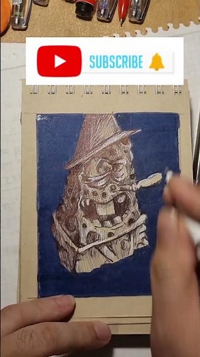 Drawing SpongeBob's MOST Dramatic Pose! 🤯 #Shorts