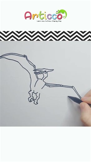 Pencil Sketch || How To Draw Pterodactyl #drawing #dinosaurs #pterodactyl #jurrasicworld