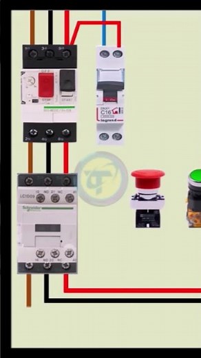 contacteur et bouton d'urgence #electrical