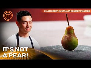 Reynold Poernomo Turns a Pear Dessert Into a Illusion | MasterChef Australia Dessert Masters