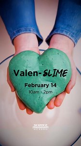 Slime is made of long chains of molecules called polymers, just like your DNA and even some foods like spaghetti! When you mix glue with activator, those chains tangle up, making slime stretchy and gooey. Come see it in action at Valen-Slime this Friday from 10am-2pm. | Science Museum Oklahoma