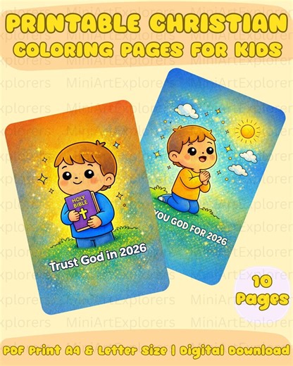 Printable Christian Coloring Pages for Kids - Bible Verse Theme Faith-based Art for Sunday School - God is Love PDF Set - Etsy Canada