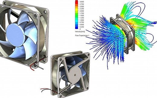 【SolidWorks】电脑风扇流体仿真 PC Fan Flow Simulation Analysis