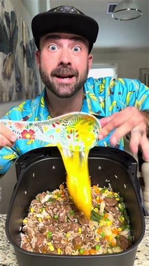 High-Protein Air Fryer Steak Fried Rice | Easy Meal Prep Recipe (44g Protein) #recipe #mealprep