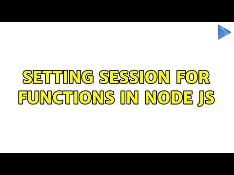 Setting Session for functions in Node Js