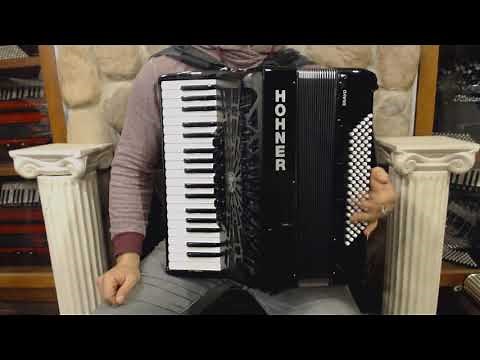 HOHNBRA96BK - Black Hohner Bravo III Piano Accordion LMM 37 96 $1999