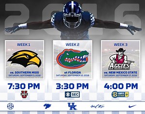 Kickoff times and TV coverage set for the first three games