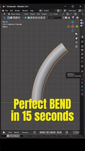 Bend Any Object in Blender Instantly! ⚡️(Simple Deform Trick)