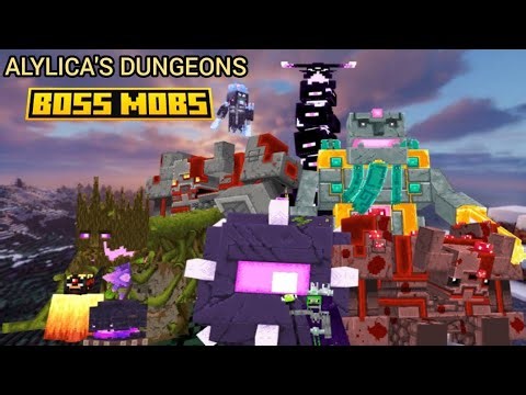 Minecraft Alylica's Dungeons All Bosses ( Bedrock Addon )