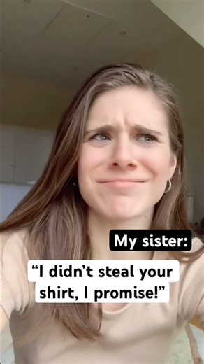 My sister: “I didn’t steal your shirt, I promise!” 👀 #comedy #sisters #twins #relatable #funny