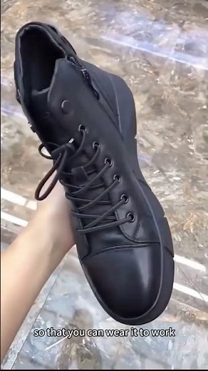 Genuine leather boots with comfortable insoles and practical outdoor design