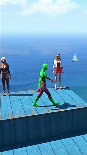 GTA 5 Epic Spiderman Ragdolls | Jumps / Fails ep.1433 #shorts