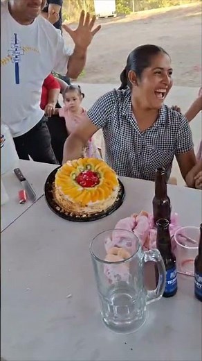 Girl Accidentally Smashes Her Face Into Cake