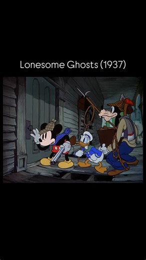 Disney History on Instagram: "In this clip from Lonesome Ghosts, Mickey, Donald, and Goofy arrive at the haunted house, where they have their first encounter with its ghostly inhabitants."