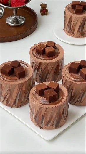 Mini Chocolate Log Cake 🍫 | Rich & Silky Chocolate Dessert #shorts #cake #food
