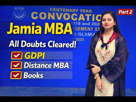 Jamia MBA 2026 GDPI, Distance MBA & Paper Pattern Explained | Books + Age Doubts Cleared (Part 2)
